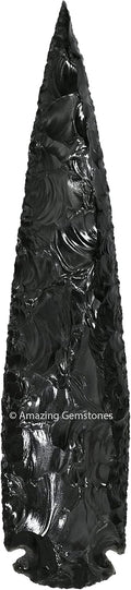 Amazing Gemstone Black Obsidian Arrowhead Set - Natural 6 to 7 in