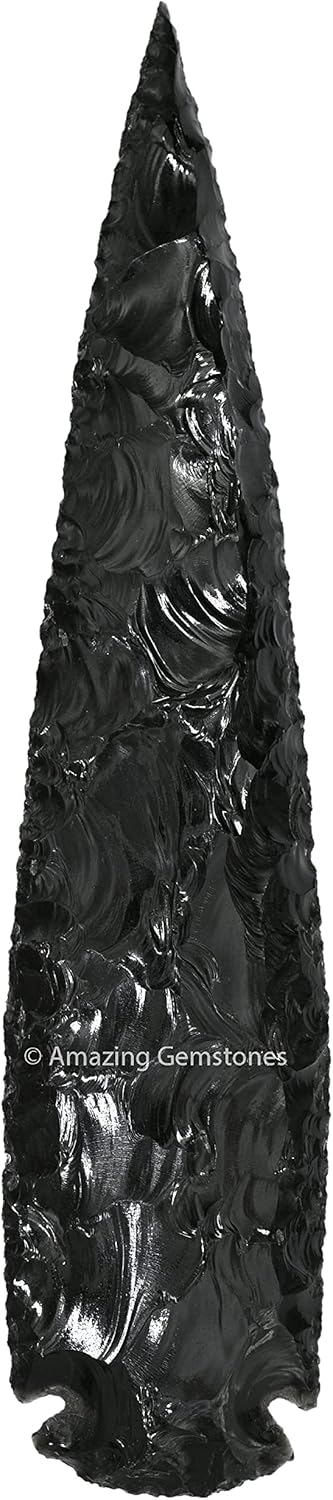 Natural Black Obsidian Arrowheads for Crafting and Healing