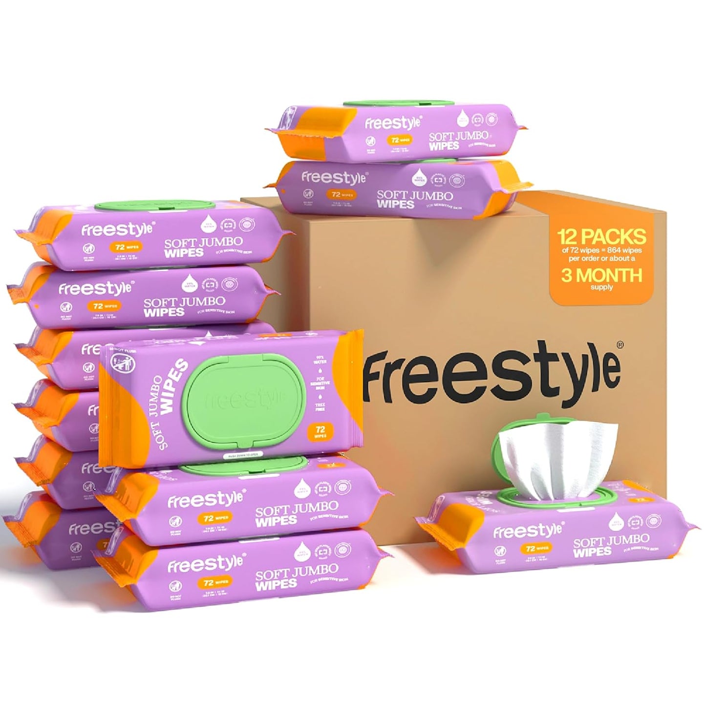 Ultra-Gentle Jumbo Baby Wipes for Sensitive Skin