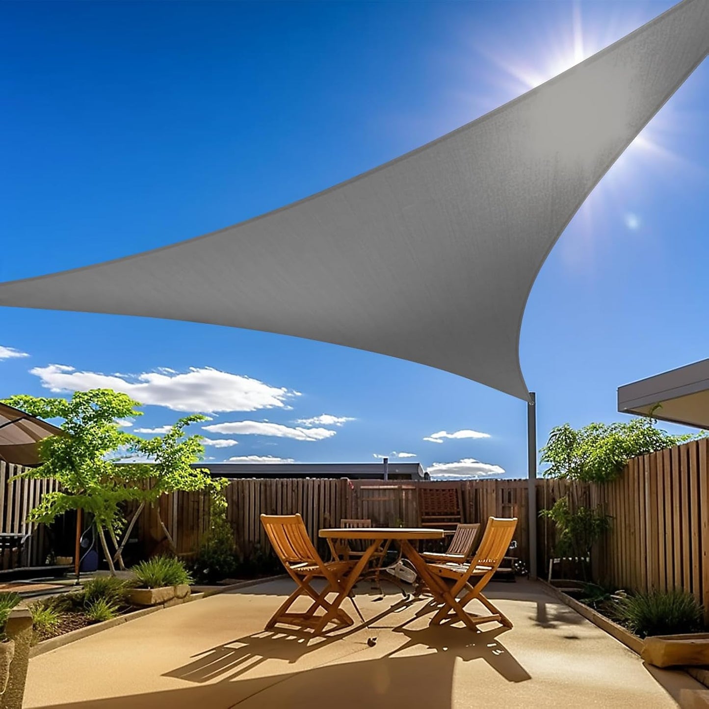 Amagenix Dark Grey Outdoor Sun Shade Canopy for Patios