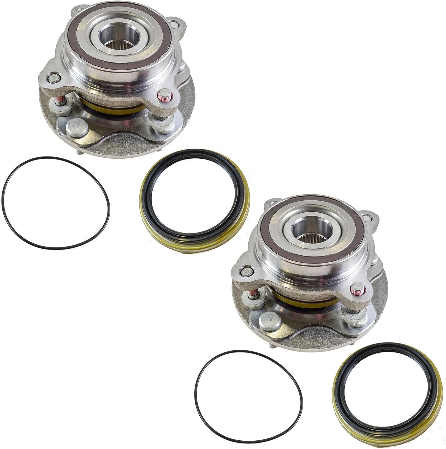 TRQ 2 Piece Front Wheel Bearing & Hub Assembly Set for Toyota