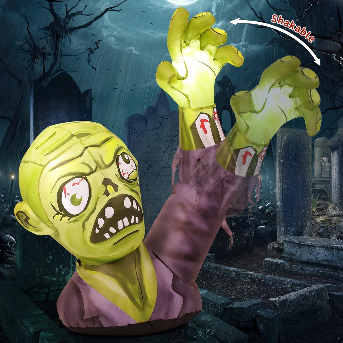 GOOSH 5.2 FT Halloween Inflatables Zombies for Yard Decor