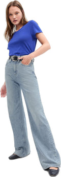 GAP High Rise Wide Leg Jeans for Women - Non-Stretch Denim Fit