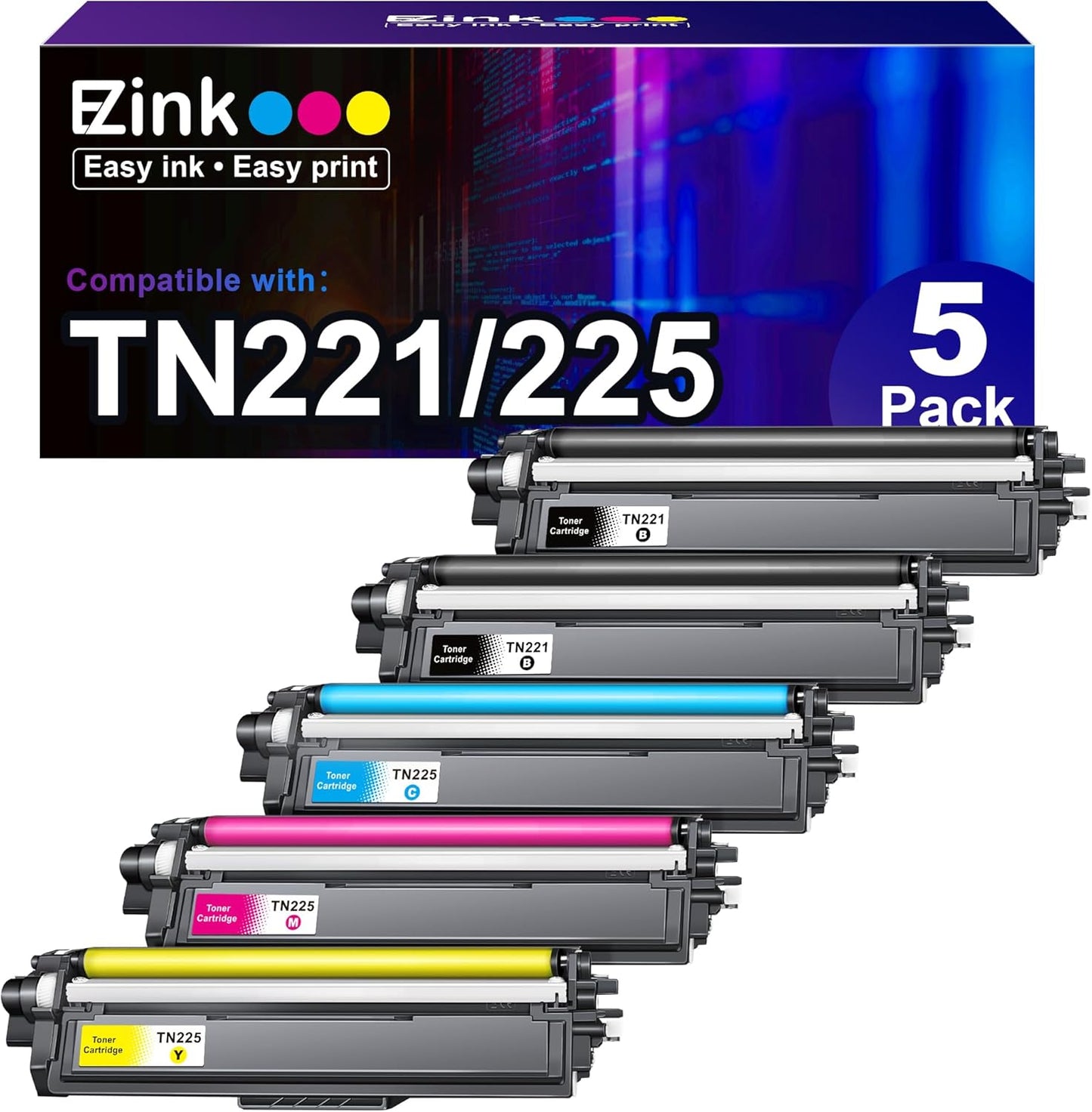 E-Z Ink Compatible Toner Cartridge Replacement for Brother Printers