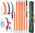 27FT Manual Pole Saw with Fiberglass Handle - Extendable Trimmer