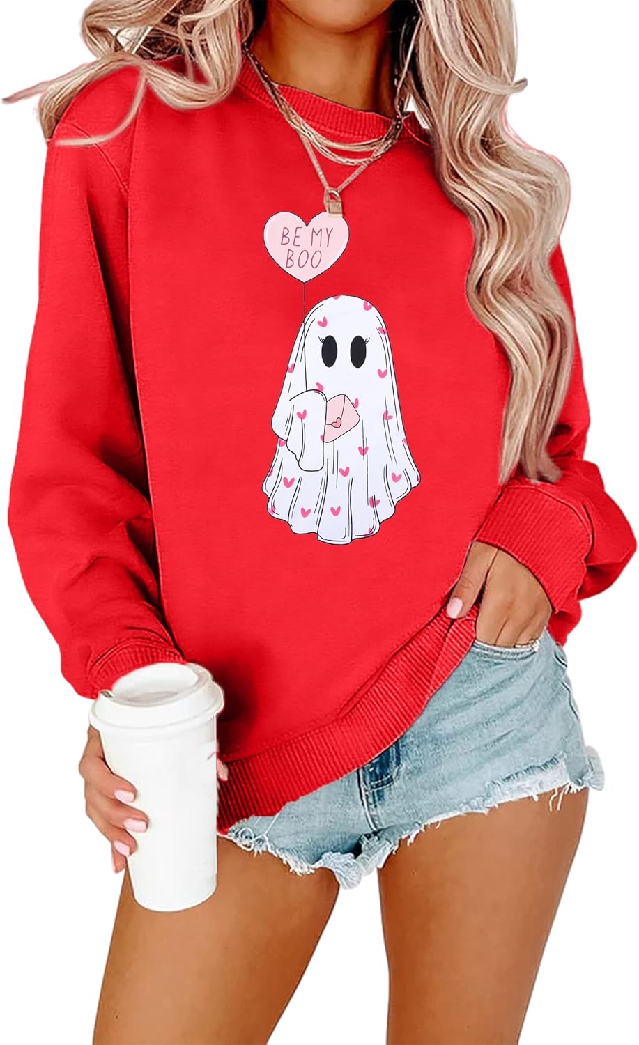 ASTANFY Women Be My Boo Sweatshirt