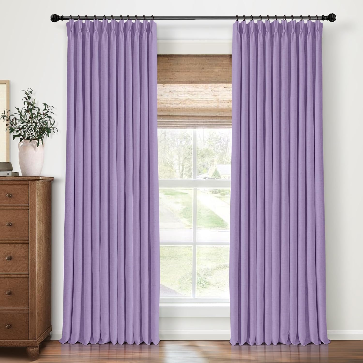 Pinch Pleated Blackout Curtains for Bedroom and Living Room