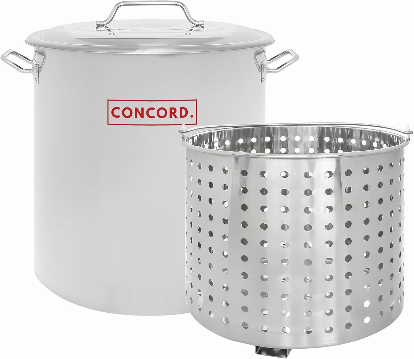 CONCORD Stainless Steel Stock Pot with Steamer Basket for Cooking