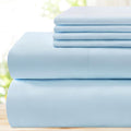 BYSURE 6 Piece King Bed Sheets Set Baby Blue - Hotel Luxury Softness