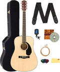 Fender CD-60S Solid Top Dreadnought Acoustic Guitar - Natural Bundle