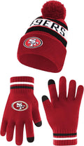 Official NFL Youth Super Soft Winter Beanie with Touch Screen Gloves