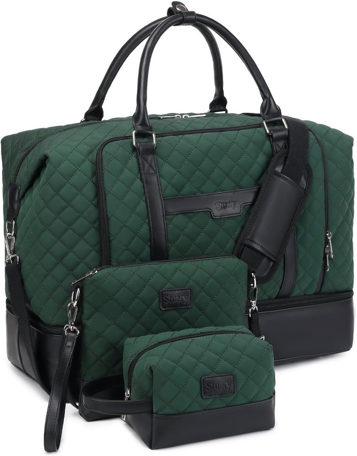 Large Travel Duffel Bag for Women with Shoe Compartment