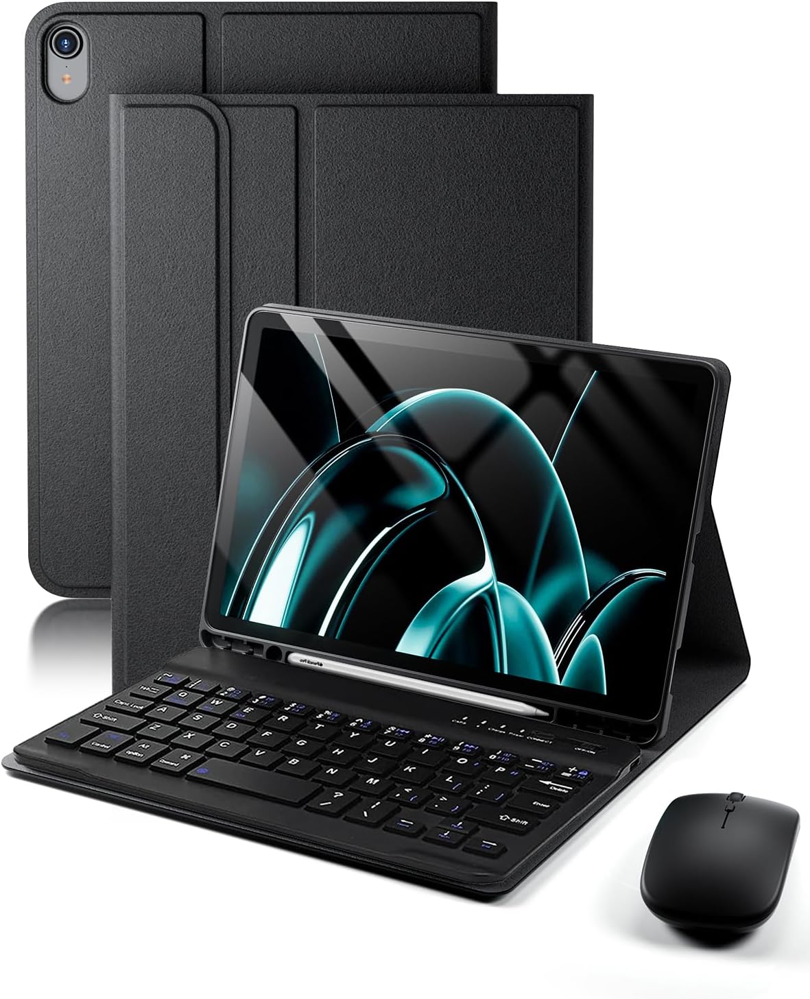 Keyboard Case for iPad Mini 7 & 6 with Mouse and Pencil Holder
