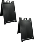 Black 2-Pack Plasticade Signicade Deluxe A-Frame Sidewalk Sign