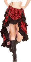Steampunk Victorian Cosplay Skirt for Women - High-Low Cotton Ruffles