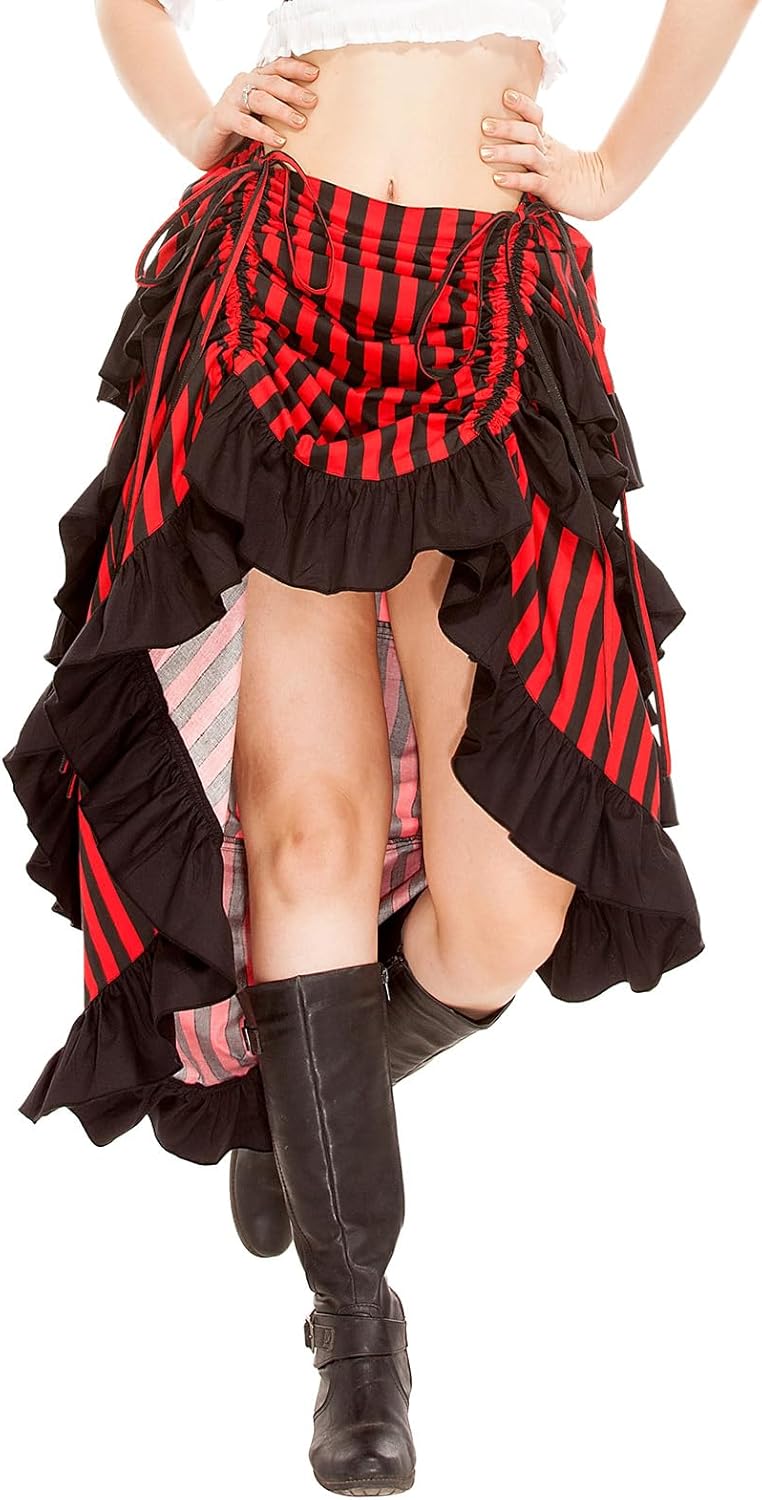 Steampunk Victorian Cosplay Costume High-Low Show Girl Skirt