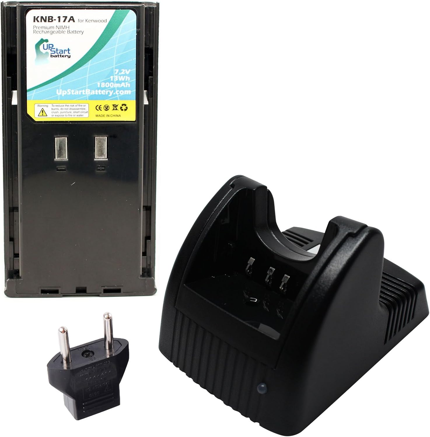 Replacement Kenwood TK-380 Battery and Charger with EU Adapter