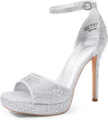 DREAM PAIRS Women's Stiletto Platform Ankle Strap Heels - Elegant