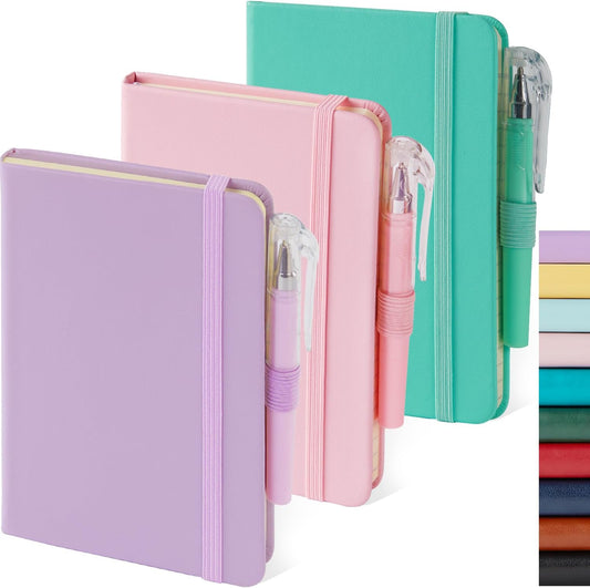 NIRMIRO 3 Pack A6 Leather Pocket Journals - Stylish & Compact!