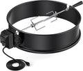 Universal High-Temp Black Coated Steel Charcoal Kettle Rotisserie Ring