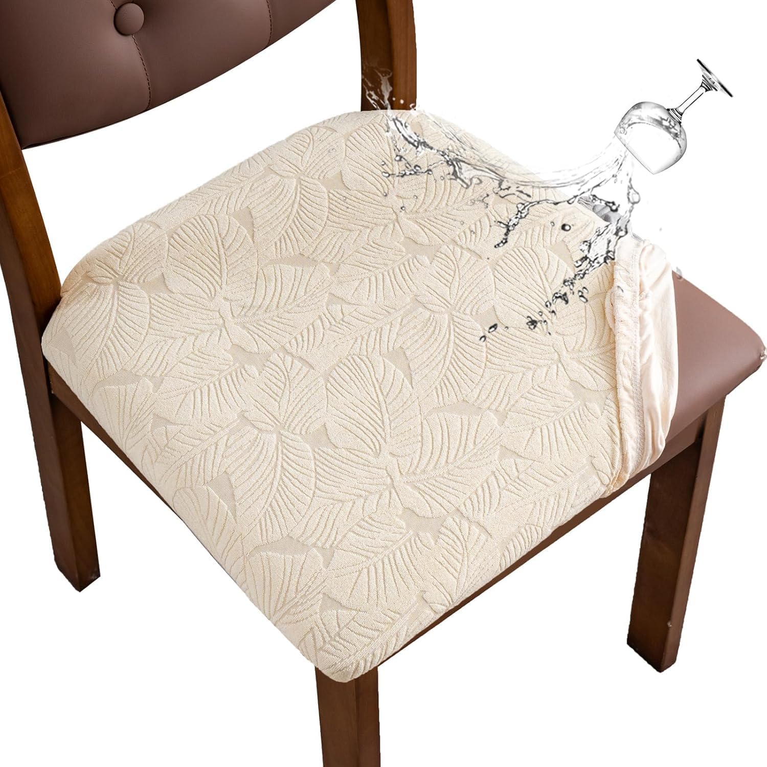 Waterproof Chair Seat Cover Set of 6 for Dining Room Use