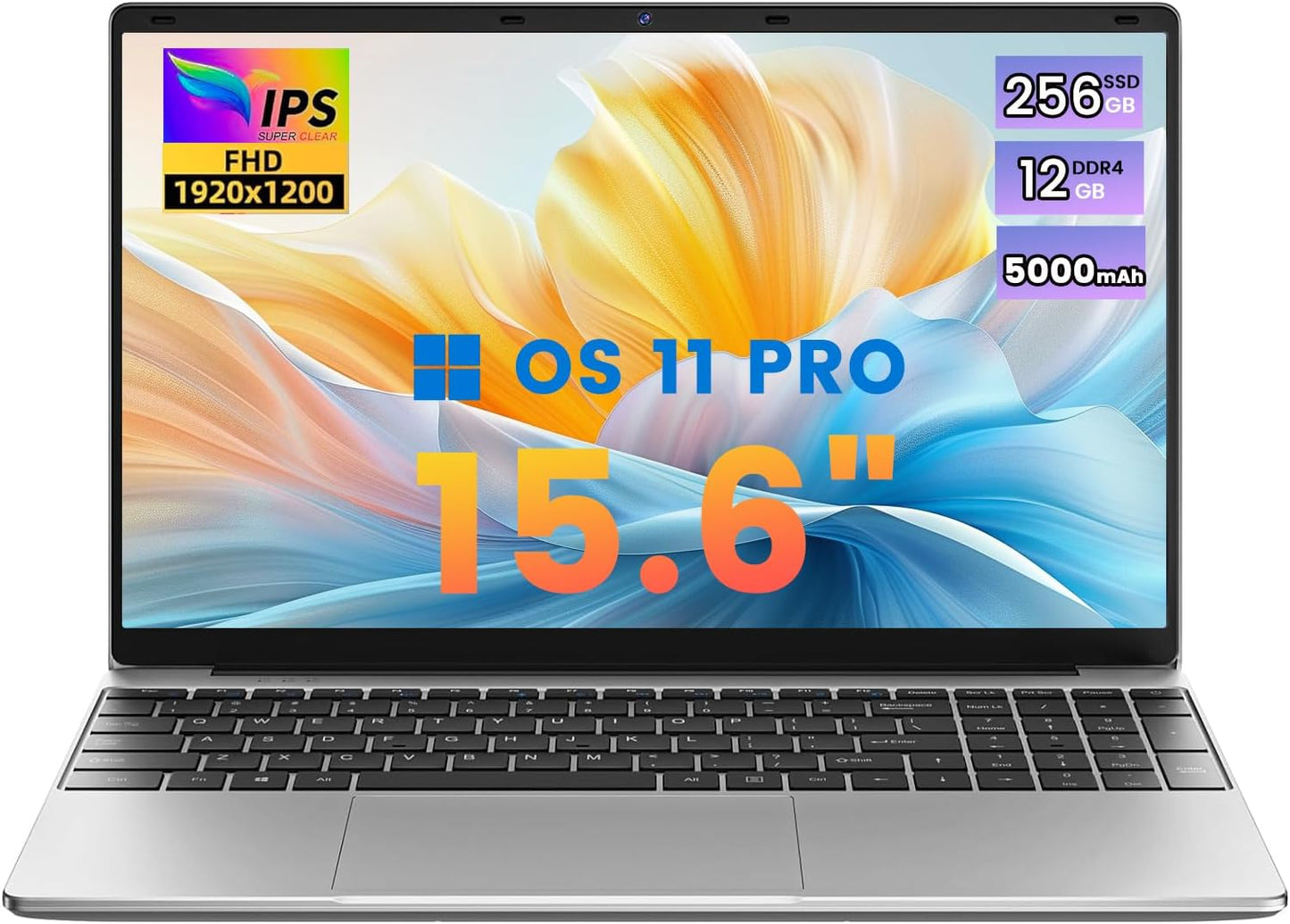 15.6 inch Laptop with Alder Lake-N95 Quad Core CPU and 12GB RAM