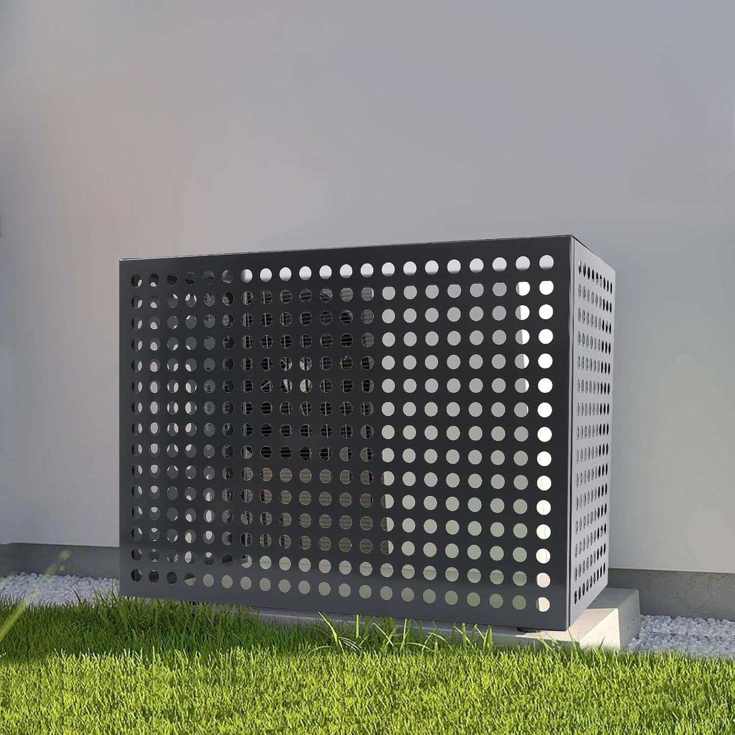 Sturdy Aluminum AC Cover for Outdoor Units - Enhance Privacy