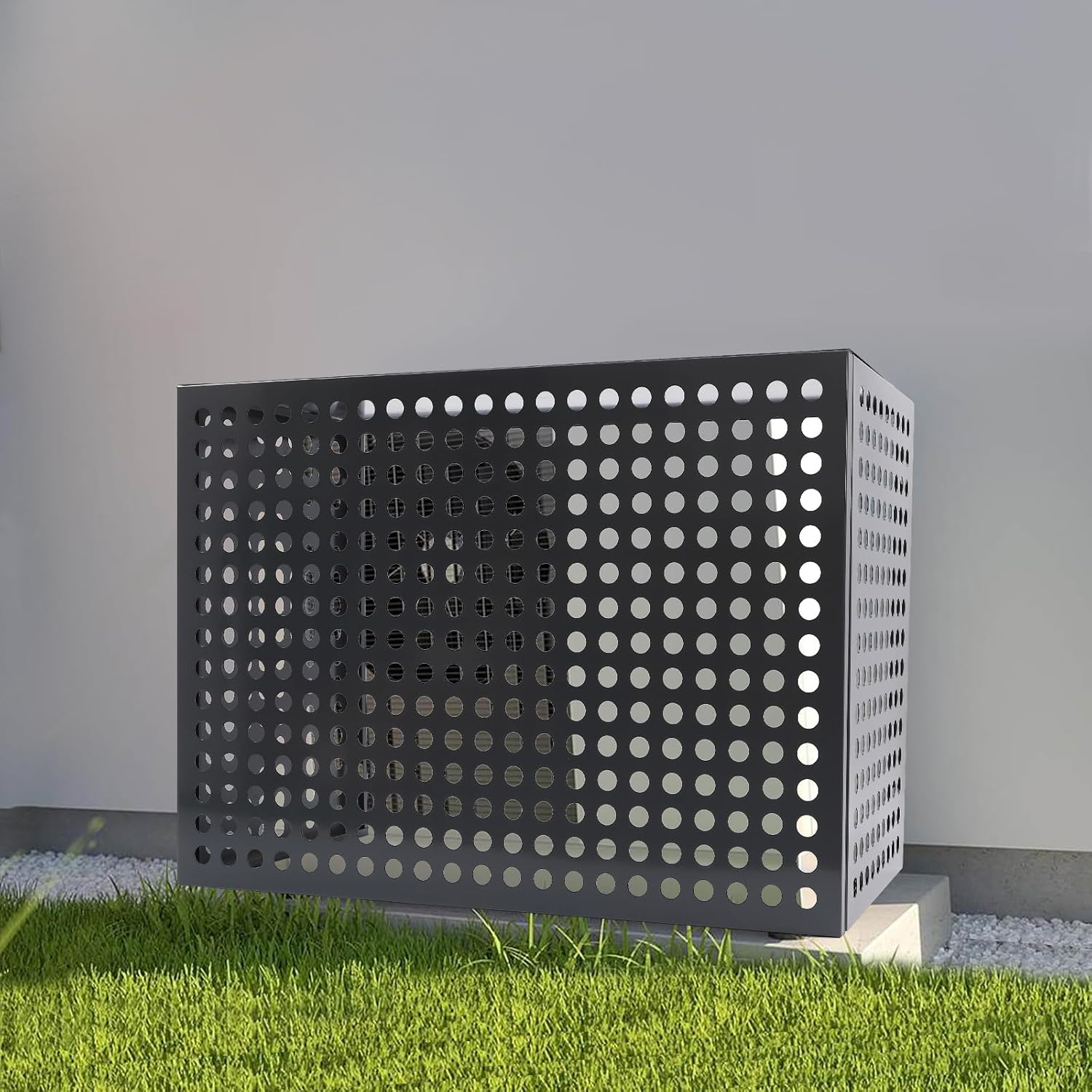 Sturdy Aluminum AC Cover for Outdoor Units - Enhance Privacy