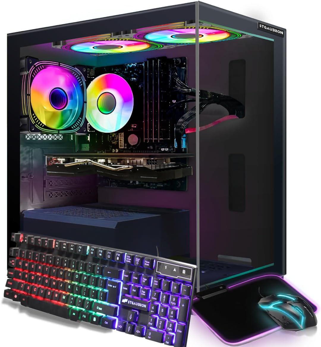 High-Performance Gaming PC with Radeon RX 580 Graphics