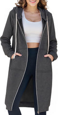 Ablanczoom Hoodies for Women - Long Fleece Full Zip Sweatshirt