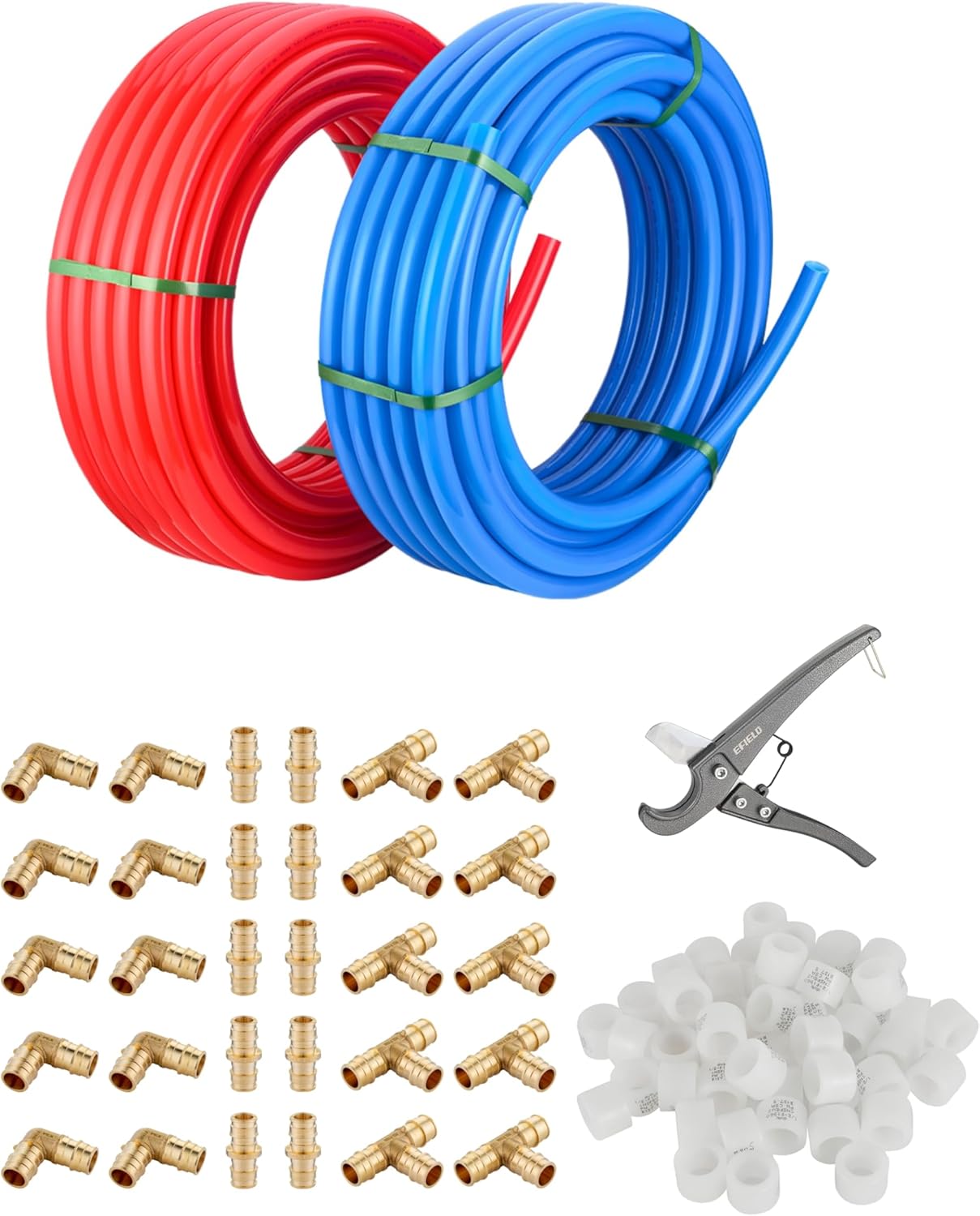 EFIELD 1/2-inch Pex-A Pipe Red & Blue 200 ft Combo Pack
