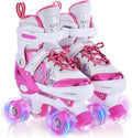 Roller Skates for Girls Kids Adjustable Light Up Wheels - Fun Beginner