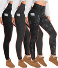 Fleece Lined Leggings for Women with Pockets - Warm High-Waist Fit