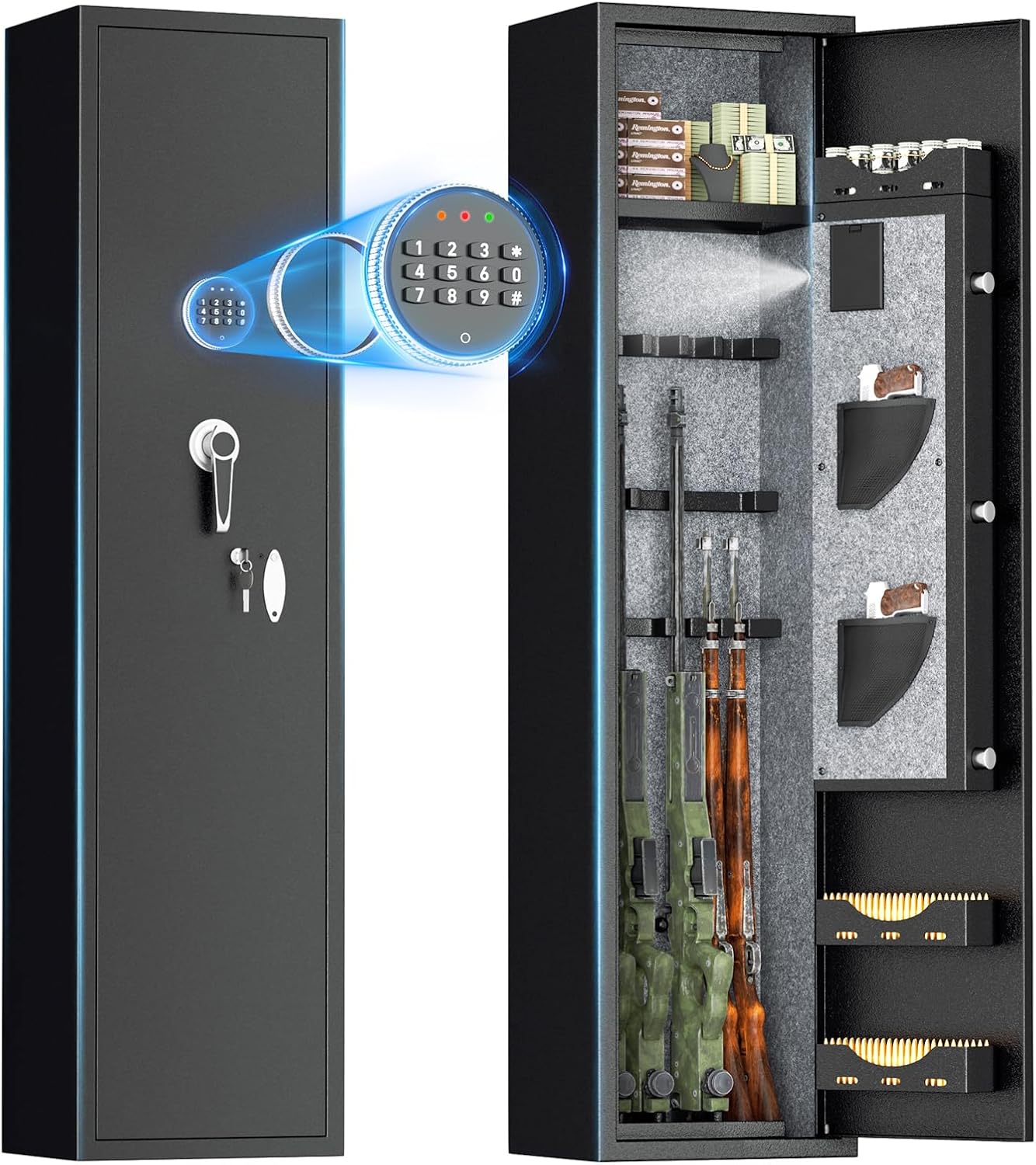 INTERGREAT 6-10 Gun Safe with Digital Keypad for Home Security