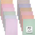 Teling 12 Pack 1-Subject Spiral Notebook 8 x 10.5 in - Durable College