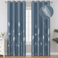 Estelar Textiler Stone Blue Blackout Curtains for Boys Room