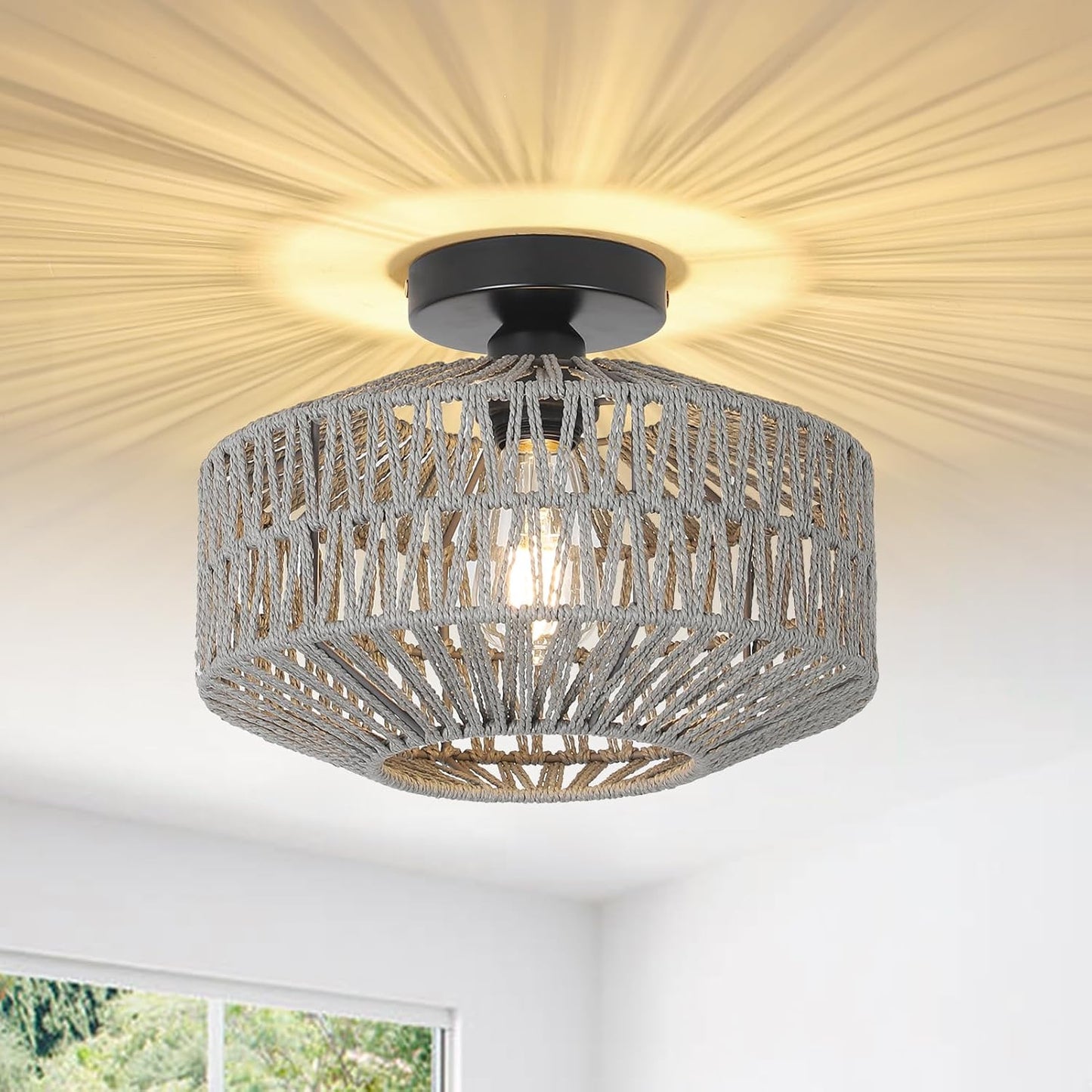 Boho Light Fixtures Ceiling Mount for Stylish Home Decor