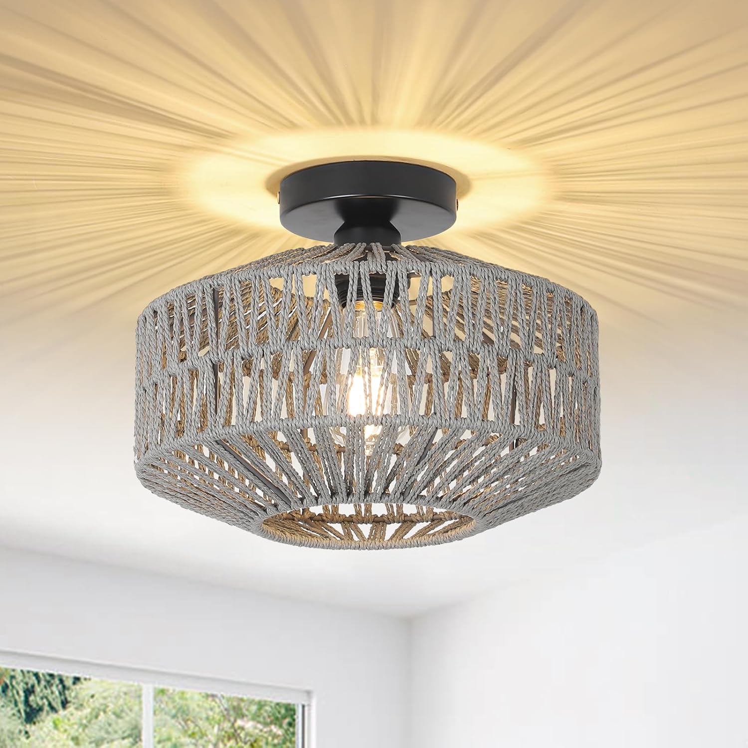 Boho Light Fixtures Ceiling Mount for Stylish Home Decor