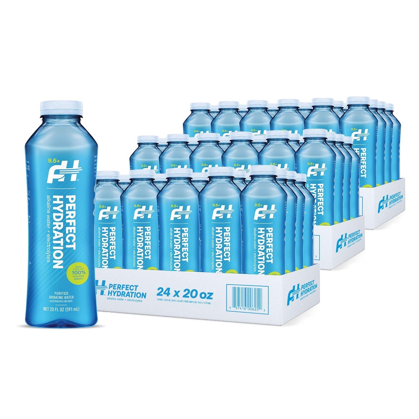 Perfect Hydration 9.5+ pH Alkaline Drinking Water, 20-Ounce Bottles