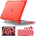 Batianda Heavy Duty Shockproof Case for New MacBook Air 15 in Red