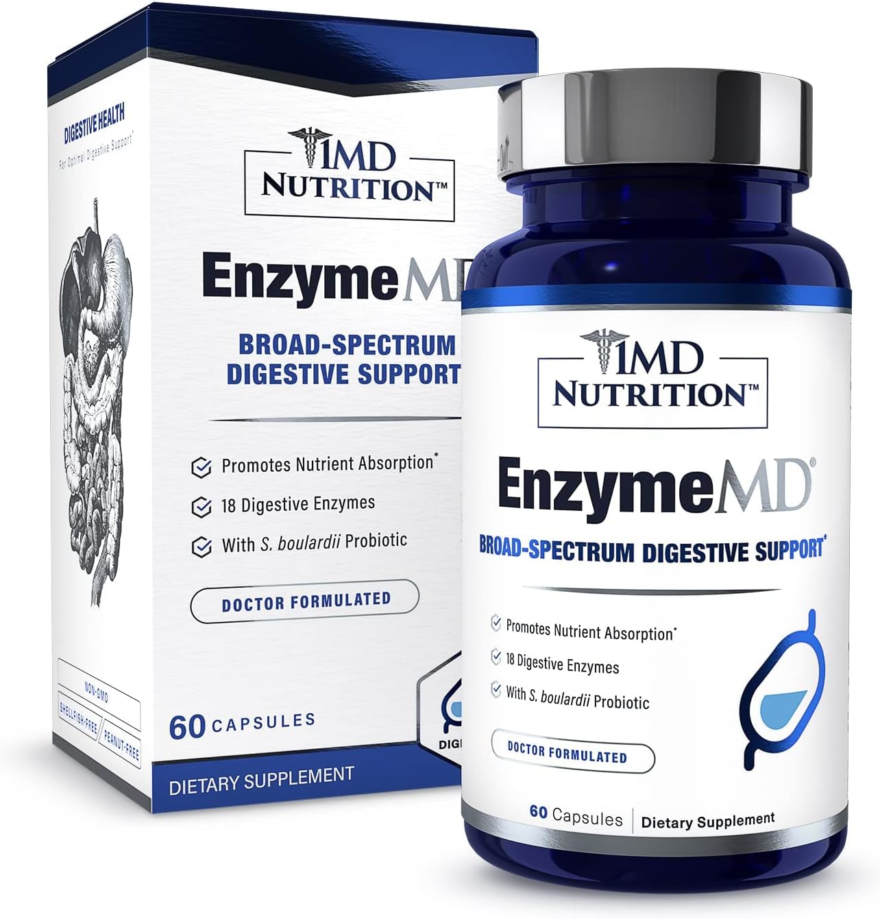 1MD Nutrition EnzymeMD Digestive Enzymes for Optimal Digestion