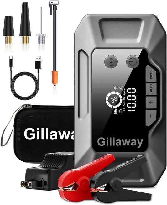 Gillaway All-in-One Car Jump Starter & Compressor