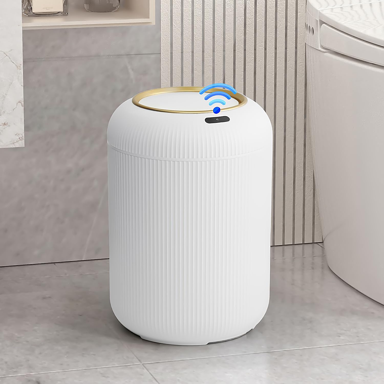 Automatic Motion Sensor Bathroom Trash Can for Touchless Use