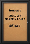 INNOVART Enclosed Bulletin Board 36x24 for Secure Display