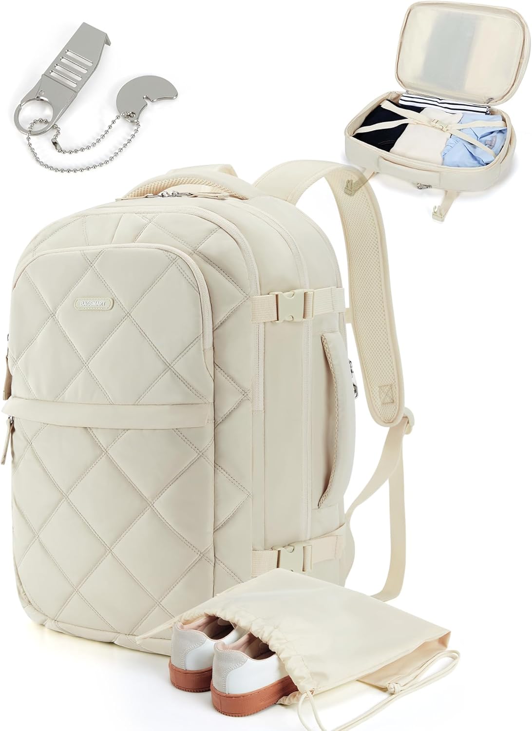 BAGSMART Travel Backpack with TSA-Friendly Design and Lock