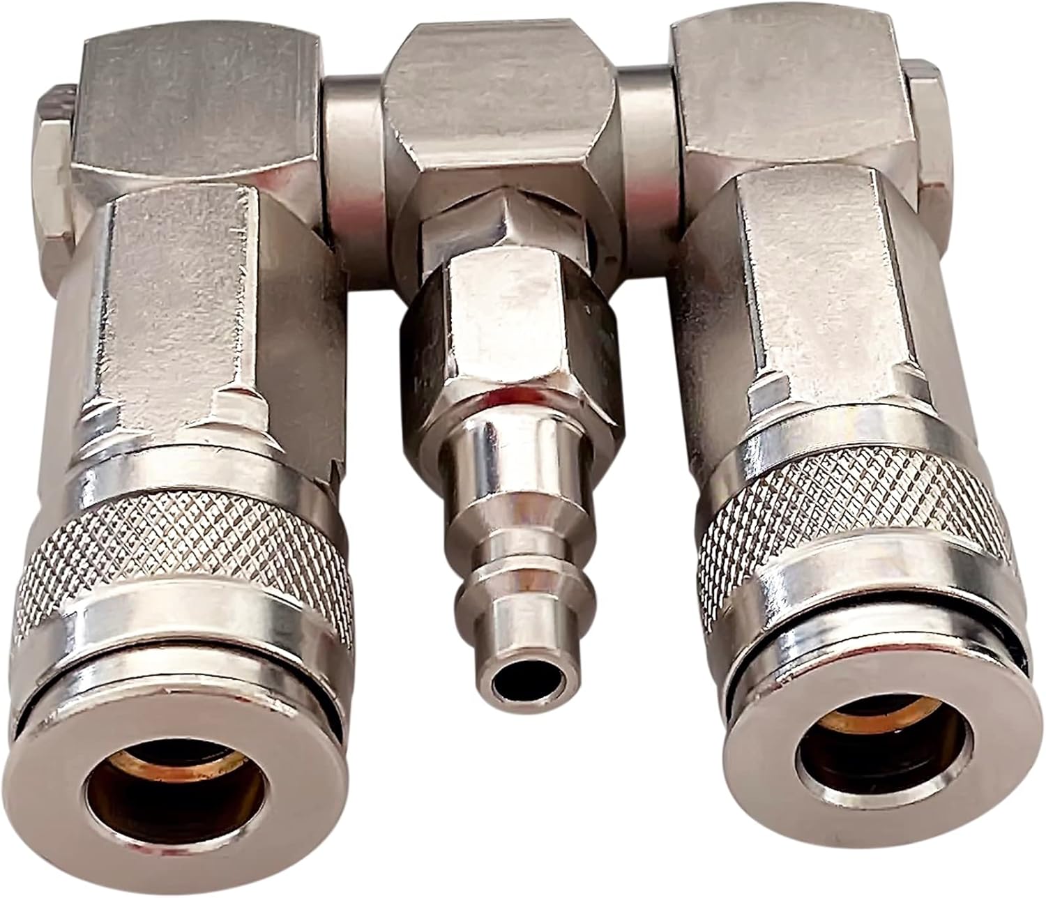 FUYEAR 2 Way Air Hose Splitter | 360 Swivel Connectors | 1500 psi Max