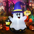 Halloween Wizard Ghost Inflatable 5 ft - Bright LED Yard Decor