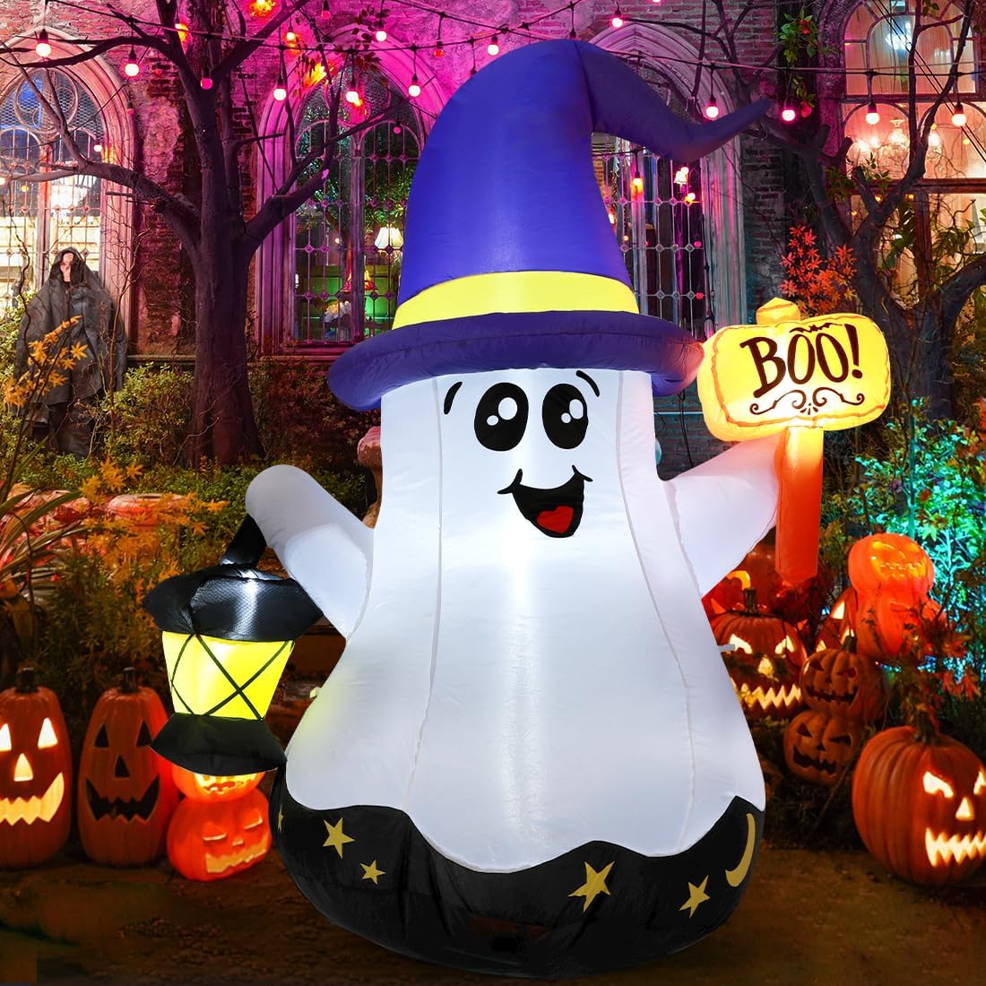 GOOSH 5 FT Halloween Inflatables Ghost for Outdoor Decor