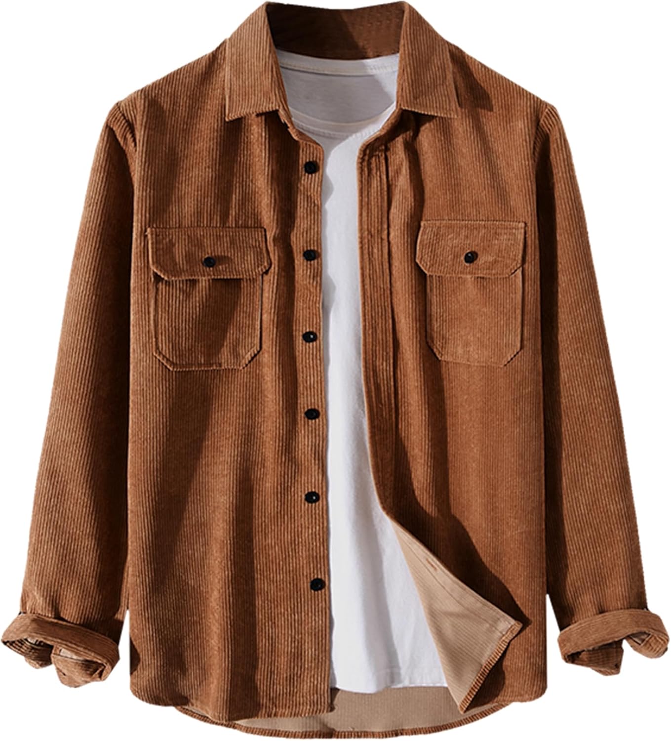 ZAFUL Mens Plaid Shirt - Classic Flannel Button Down Jacket