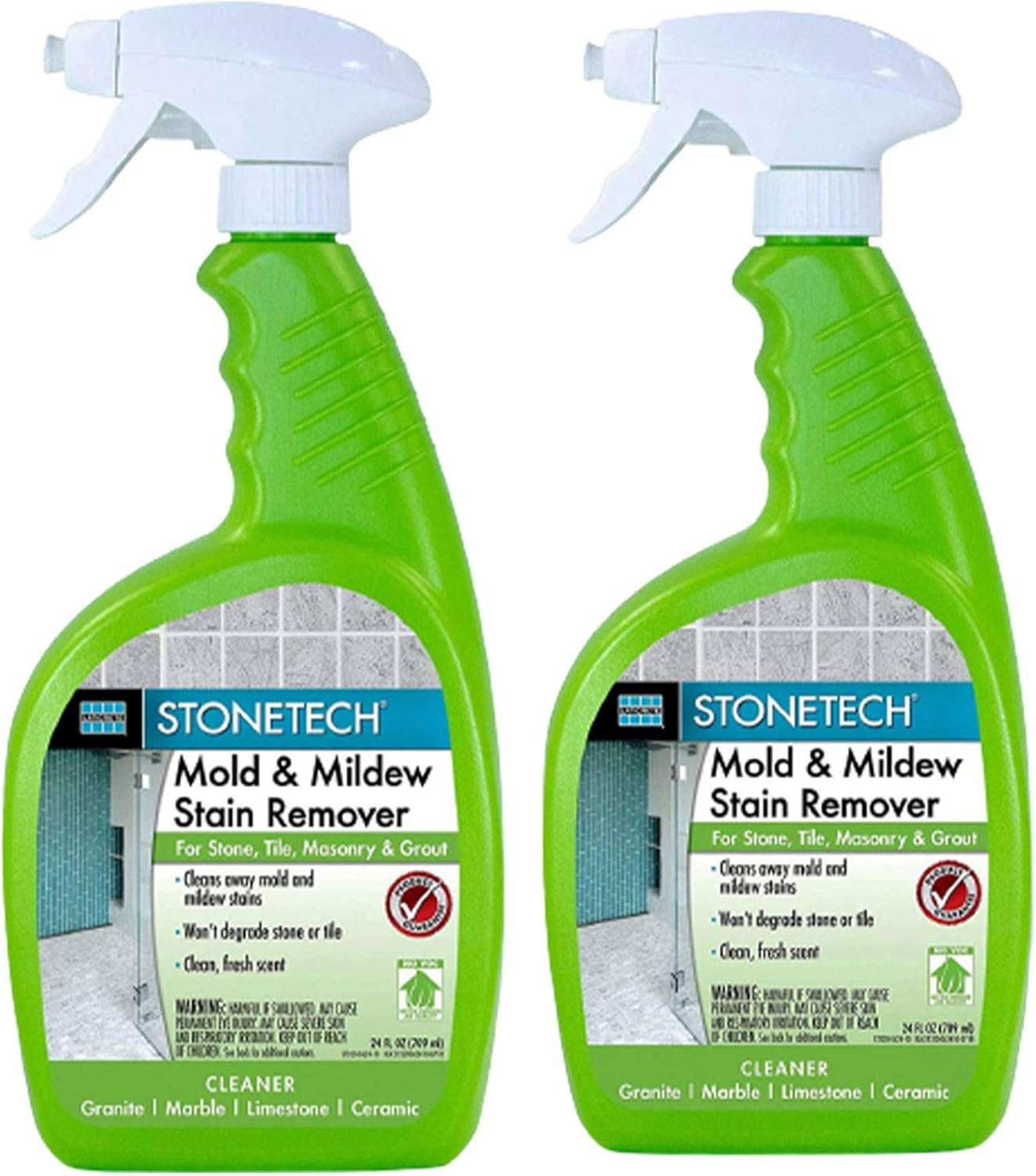 STONETECH Mold & Mildew Stain Remover for Natural Stone 2-pack